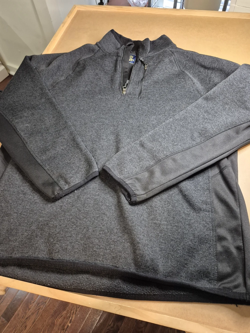 Rugby University Quarter-Zip Fleece Jacket - Charcoal 4653/4